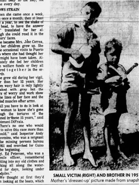 Luis Armando Albino and his brother Roger in a news clipping from the Oakland Tribune